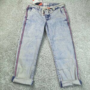 Anthropologie Sundry Le Soleil Chambrey Acid Wash Crop Pants Womens 26